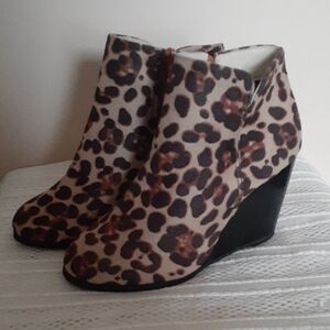 Stanley Leopard Print Ankle Booties